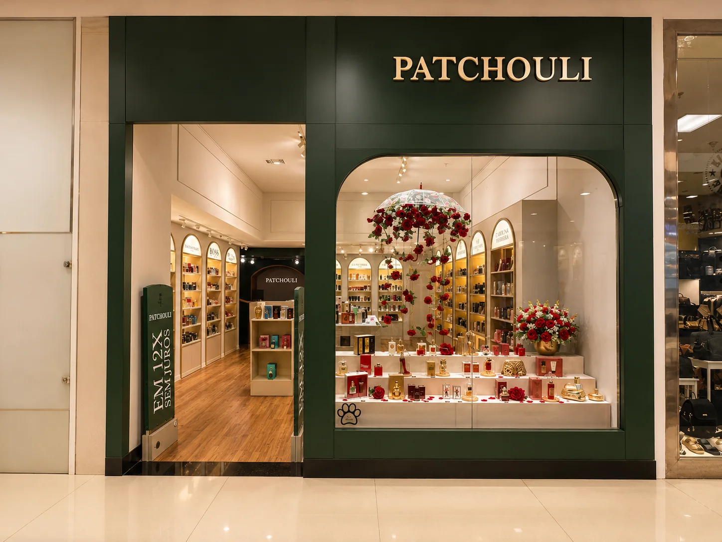 Fachada da loja Patchouli Perfumaria